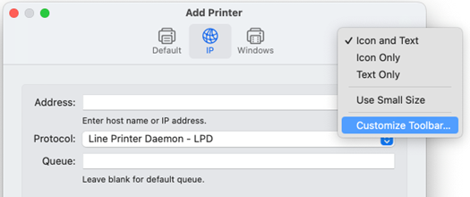 Installing printer Mac step 5